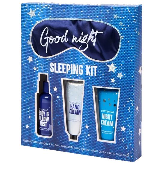 Подарунковий набір Sleeping Kit (body mist, hand cream, night cream, sleep mask)