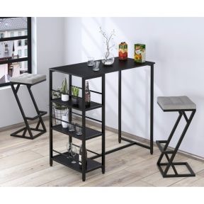 Стол барный со стеллажом Loft Design BSS-110 венге
