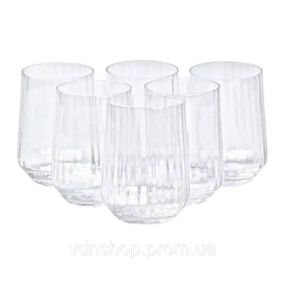 Набор стаканов ребристых 6 штук по 450 мл прозрачный HP98