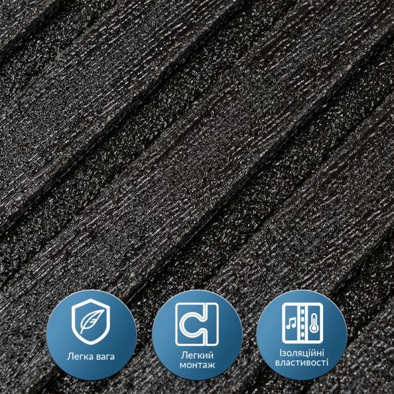 Панель-рейка в рулоні чорний 2900*350*6мм (D) SW-00002070 | Зображення 3