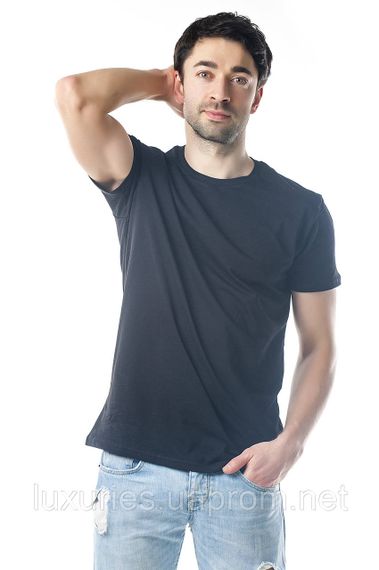 Мужская футболка Черная, футболка классическая мужская OverSize, футболка летняя, стильная мужская футболка XXL