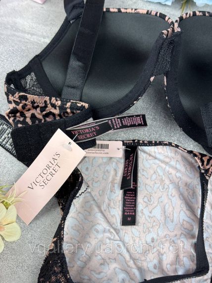 Жіночий комплект Victoria's Secret, комплект зі стразами та мереживом, жіночий комплект Вікторія Сікрет — Нованка 2026 75В, Леопар | Зображення 3