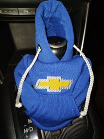 Чохол кофта Худі аксесуар на КПП  Car Hoodie Шевроле Chevrolet синій подарунок автомобілісту 10070