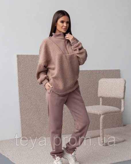 Спортивний костюм для жінок колір бежевий розміри S, M, L, XL FI_009404 | Зображення 1