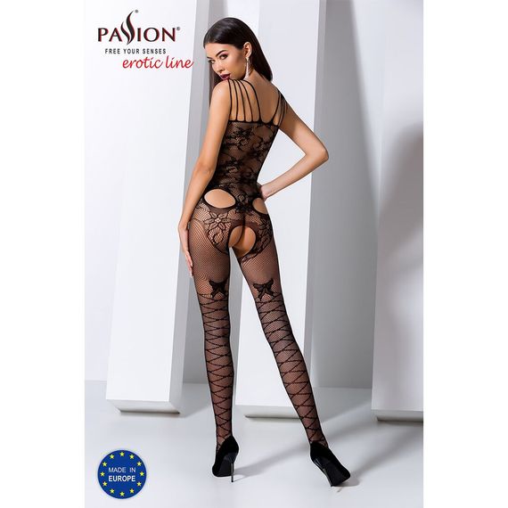 Ажурний бодістокінг з інтимними вирізами Passion BS076 black | Зображення 3