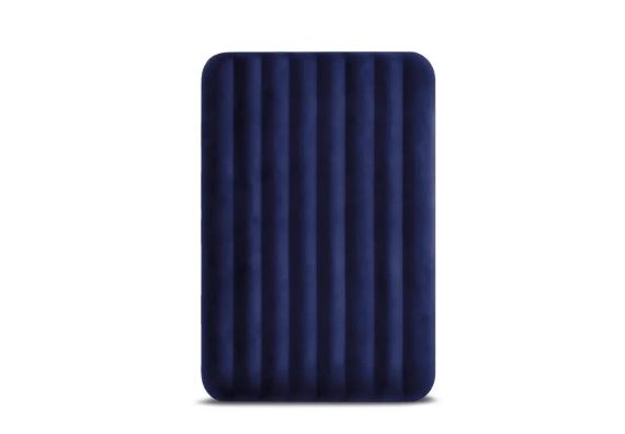 Надувной матрас с подушкой и насосом Intex Classic Downy Airbed 191х137х25см | Зображення 1