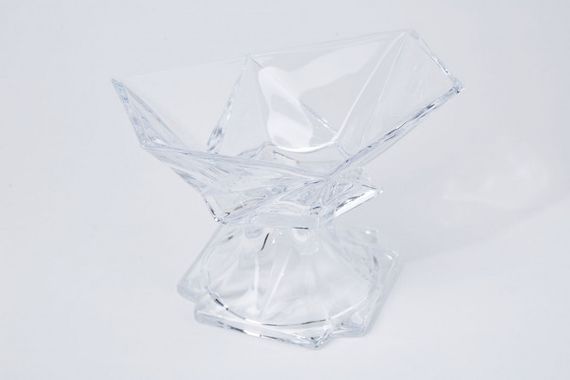 Фруктовниця цукерниця на ніжці скляна Bohemia Origami 22,5 см чаша для фруктів 6KF87/99V36/225 | Зображення 2