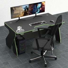 Стол компьютерный Comfy-Home Rasin RS-4 черныйзеленый