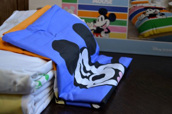 Постільна білизна TAC Disney 160×220 см Mickey Mouse Rainbow | Зображення 2