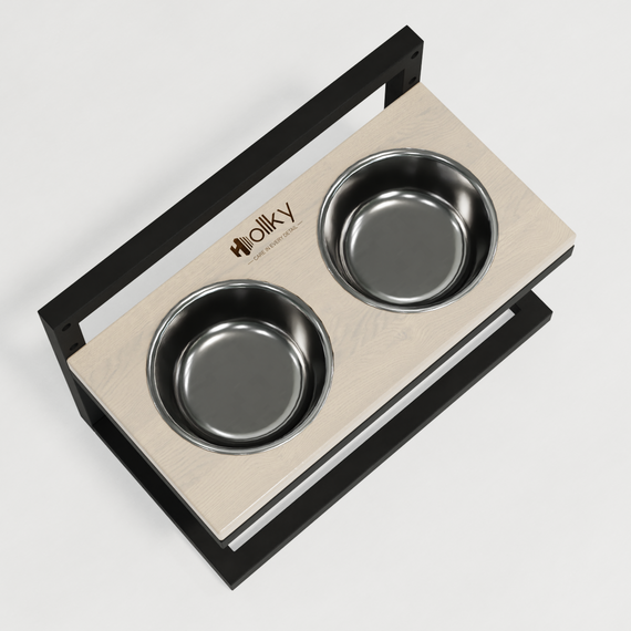 Миски на регулируемой подставке для маленьких собак Hollky Flex S (2 × 0.450 л) FS-422523-BLWH | Зображення 10