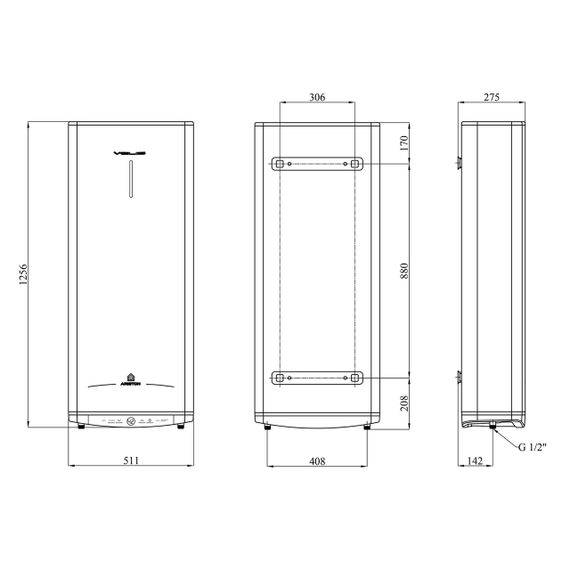 Водонагрівач Ariston Velis Tech 100 EU з мокрим ТЕНом 3100919 | Зображення 1