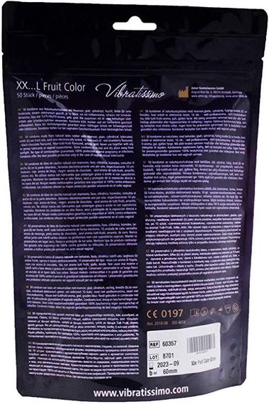 Презервативи - Vibratissimo XX ... L Fruit Color, 60 мм, 50 шт. sexstyle | Зображення 1