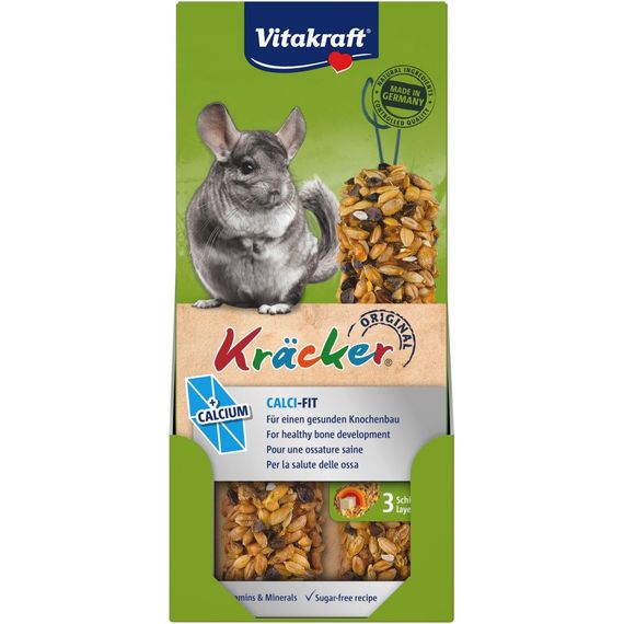 Ласощі Vitakraft Kracker Original Calci Fit крекер для декоративних гризунів і шиншил з кальцієм 2 шт/уп | Зображення 1