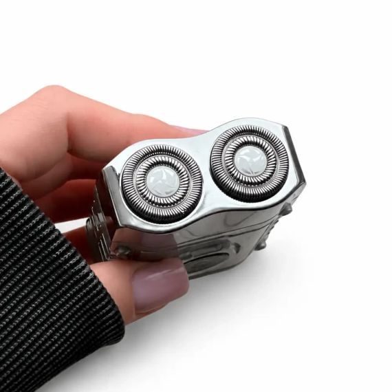 Чоловіча електробритва MS-1098 5 Вт, USB, Срібляста / Міні бритва для обличчя / Електрична бритва / Портативна бритва | Зображення 5