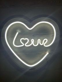 Неоновий світильник Серце Love 350х320 acr-n000044