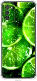 Чохол на Samsung Galaxy A03s A037F Зелені часточки лимона "852sp-2381-2448"