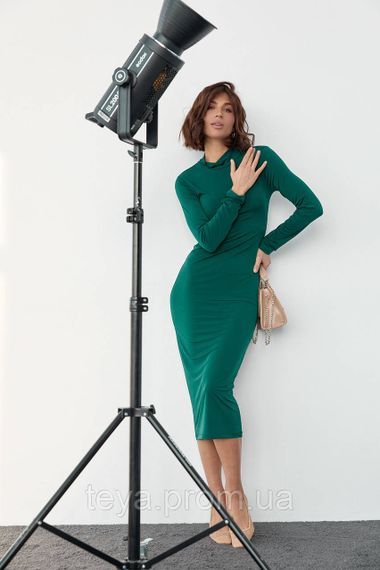 Силуетне мідіплаття під горло колір зелений розмір M FL_000945 | Зображення 4