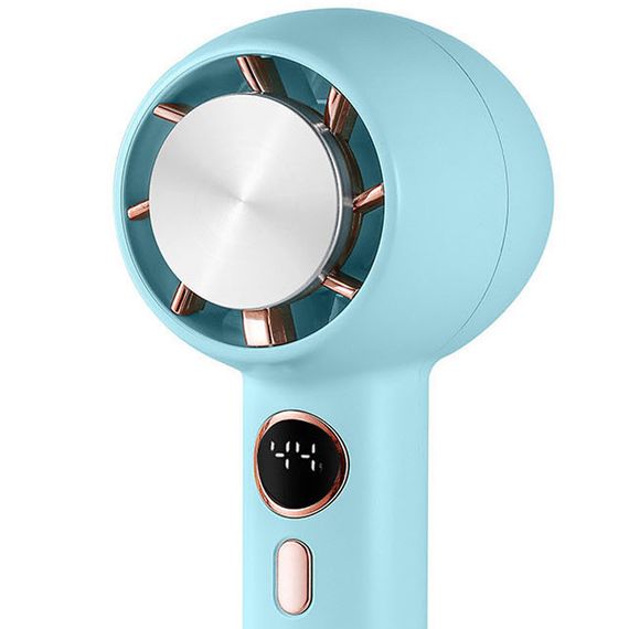 Портативний вентилятор YL007 with Display з підставкою для телефону 2000mAh Blue | Зображення 1