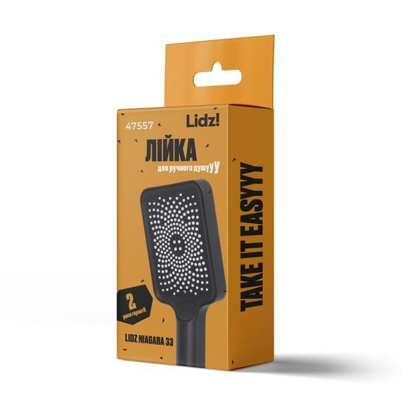 Лейка для ручного душа Lidz Niagara 33 145x95 мм прямоугольная LDNIA33BLM47557 Black Matt | Зображення 3