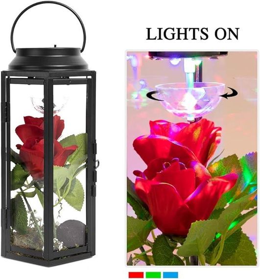 Світловий ліхтар HOHOTIME, обертові 3 кольорові стійкі до падінь підвісні світильники зі штучними | Зображення 8