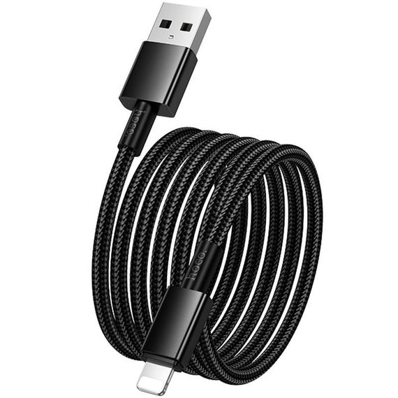 Дата кабель Hoco X119 Energy USB to Lightning 2.4A (1m) Black | Зображення 4