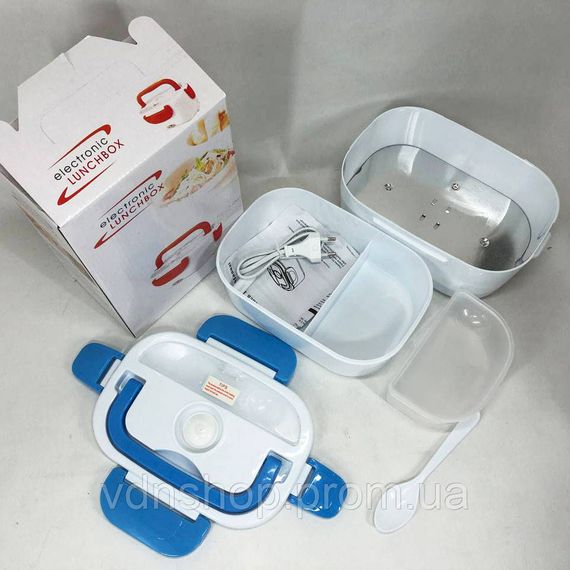 Термос для еды с ложкой Lunch Heater 220 V, Дорожный контейнер для еды, Контейнер с подогревом от сети BJ-10 | Зображення 1