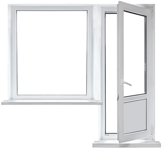 Балконный блок Wintech 540 "Полька" (1550х2170мм)