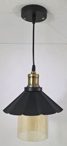 Люстра підвісна LOFT на 1 лампочку 25047 Чорний 30-80х22х22 см.