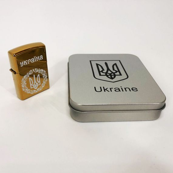 Дугова електроімпульсна запальничка USB Україна (металева коробка) HL-447. IH-725 Колір: золотий | Зображення 6