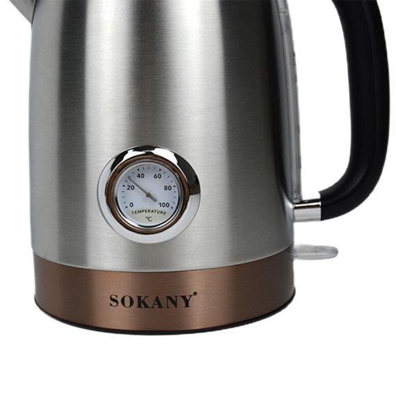Електрочайник Sokany SK1031SS з термометром 1.7 л | Зображення 6