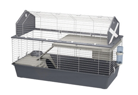 Ferplast BARN 120 продумана та укомплектована двоповерхова клітка для кролика та середніх гризунів