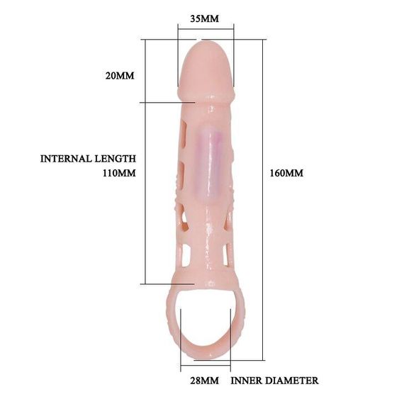 Насадка-презерватив з вібрацією "Men extension" BI-026209 sexstyle | Зображення 8