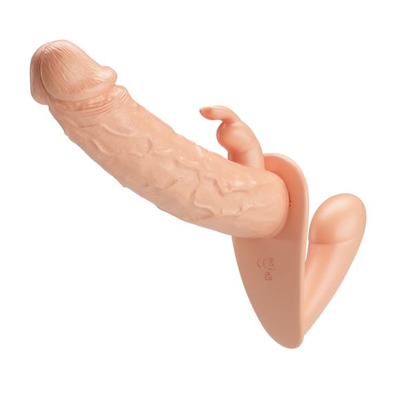 Двосторонній страпон - Ultra Passionate Harness Charlotte 5.5" Sex Aura | Зображення 6