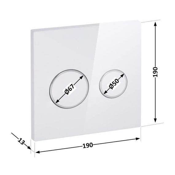 Панель змиву для унітаза Qtap Nest Uni QT0211P01V1176W | Зображення 1