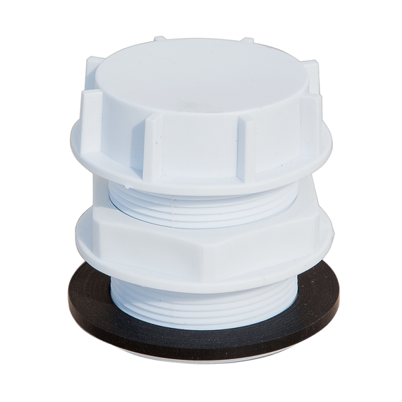 Штуцер 2 дюйма 58 мм белый с заглушкой