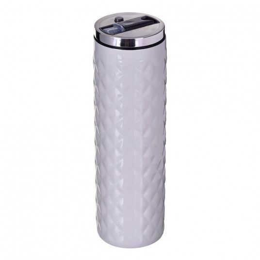 Термокружка Maestro MR-1648-45-GREY 450 мл из нержавеющей стали с трубочкой герметичная | Зображення 2