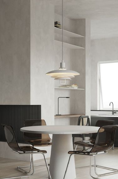 Люстра підвісна на 1 лампочку 27106 Білий 60-170х38х38 см. | Зображення 4