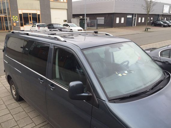 Рейлінги CROWN (сірий мат) Довга база для Volkswagen T5 Transporter 2003-2010 рр | Зображення 8