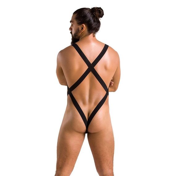 Мужское сетчатое боди Passion 040 LEON L/XL Black, сетка, резинки | Зображення 3