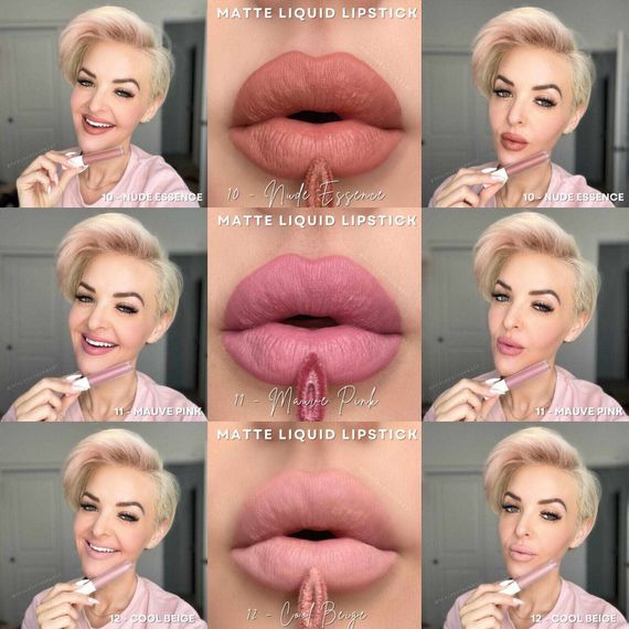 Рідка Матова Помада Farmasi 12 Cool Beige 4 г | Зображення 8