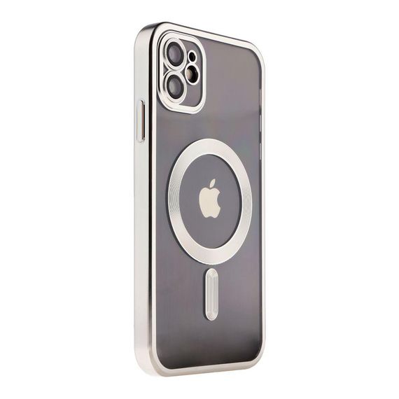 Чехол TPU Metallic Chrome з повним захистом камери with Magsafe для Iphone 11 Цвет Chrome Срібло | Зображення 5