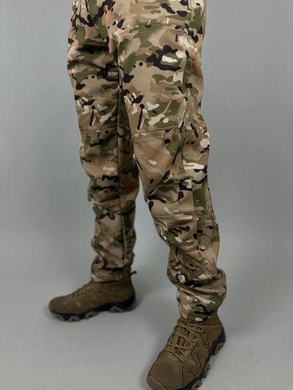 Костюм тактический ULTIMATUM Scout soft shells Мультикам, Мужская утепленная армейская полевая форма софтшелл | Зображення 5