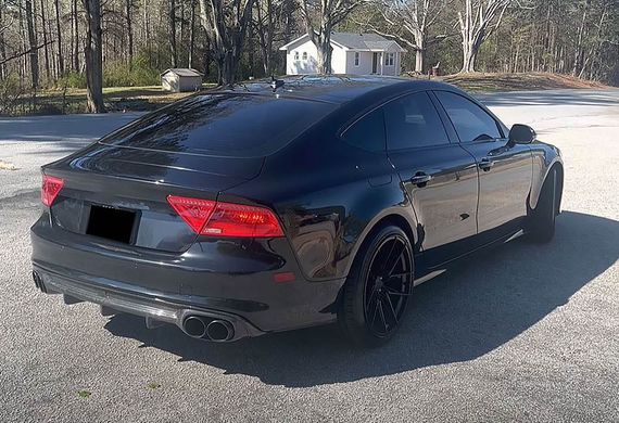 Диффузор заднего бампера V2 (для S-Line, 2010-2014, Карбон) для Ауди A7 | Зображення 1