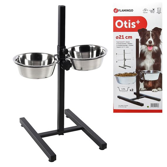 Flamingo Otis+ H-Stand миски для собак на штативі, 2 шт х 1.5 л | Зображення 3