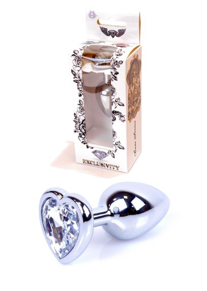 Анальна пробка -Jewellery Silver Heart PLUGClear Sex Aura