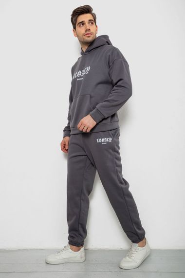 Спортивный костюм мужской на флисе, цвет темно-серый, 238R57046 | Зображення 2