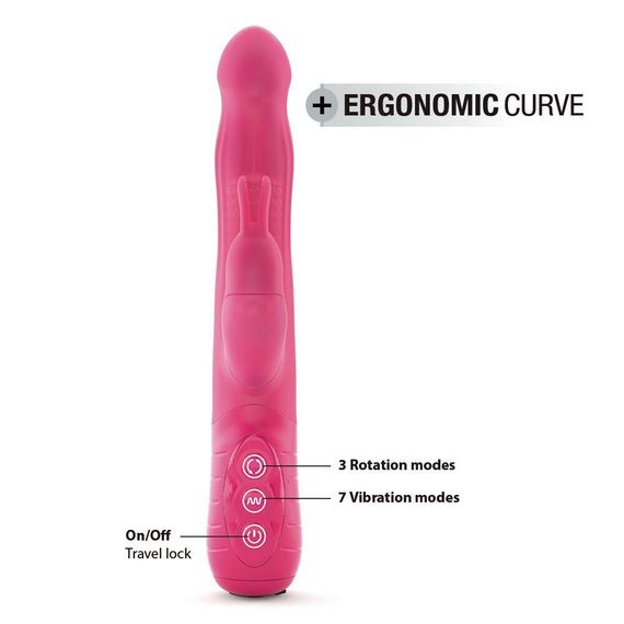 Вібратор-кролик Dorcel Baby Rabbit Magenta 2.0: Перлинний масаж, Обертова головка, Подвійна стимуляція, колір Магента | Зображення 4