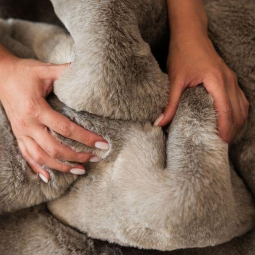 Килимок для підлоги з еко-хутра ТМ Dariana Elegant 60*120 см кварц | Зображення 4