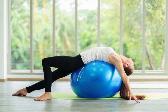 Мяч для фитнеса (фитбол) Power System PS-4011 Ø55 cm PRO Gymball Blue | Зображення 8
