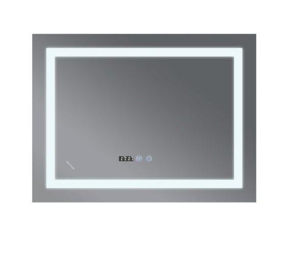 Дзеркало Mixxus WARM MR02-80x60-CASE з LED Touch, Anti-fog, димером, регулюванням яскравості, годинником (MI6671) | Зображення 4